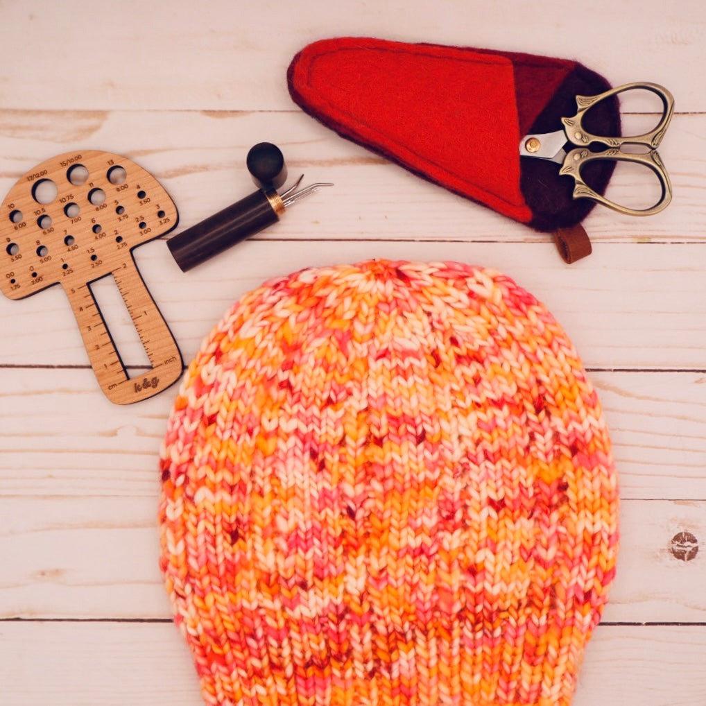 Open Ridge Beanie Digital Knitting Pattern