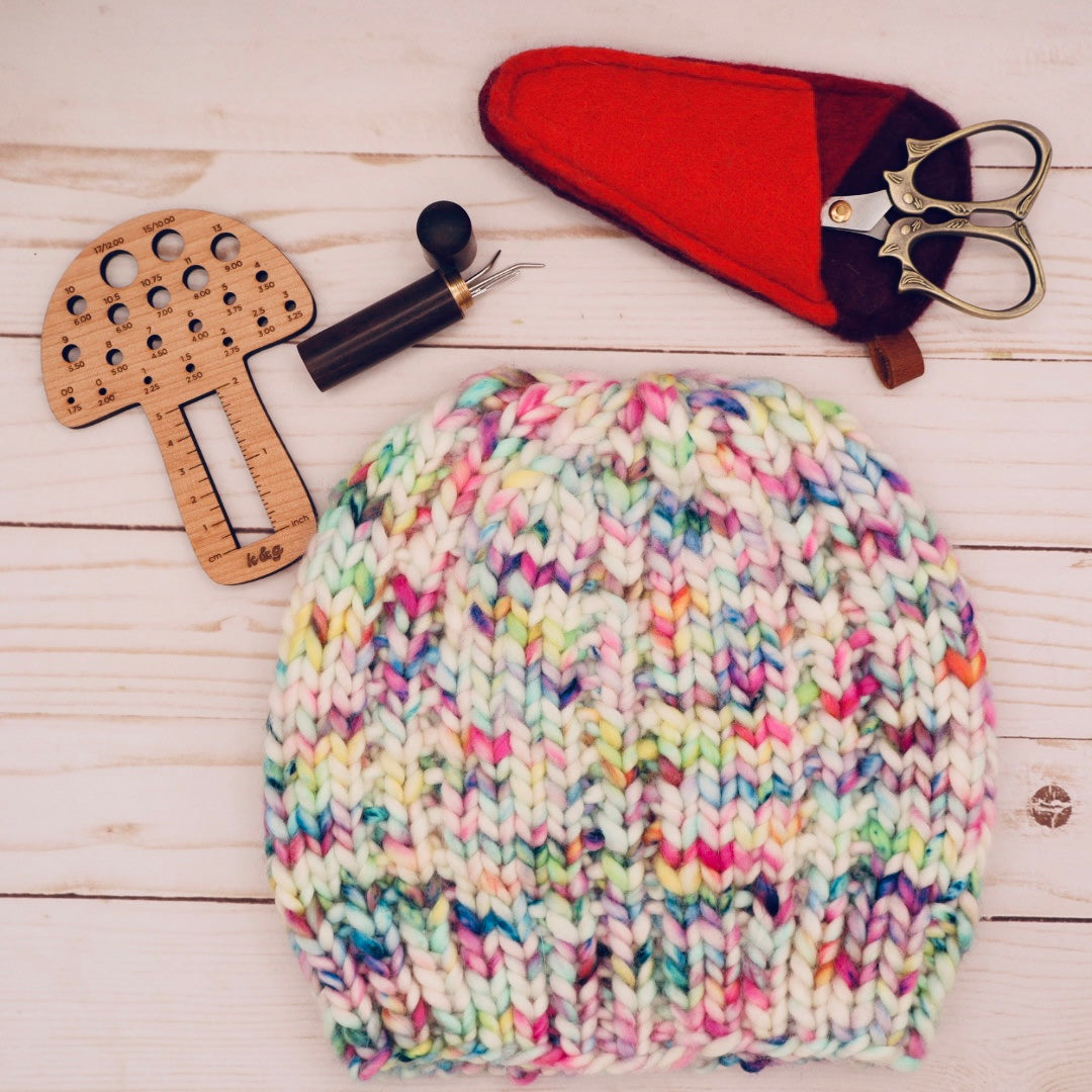 Open Ridge Beanie Digital Knitting Pattern