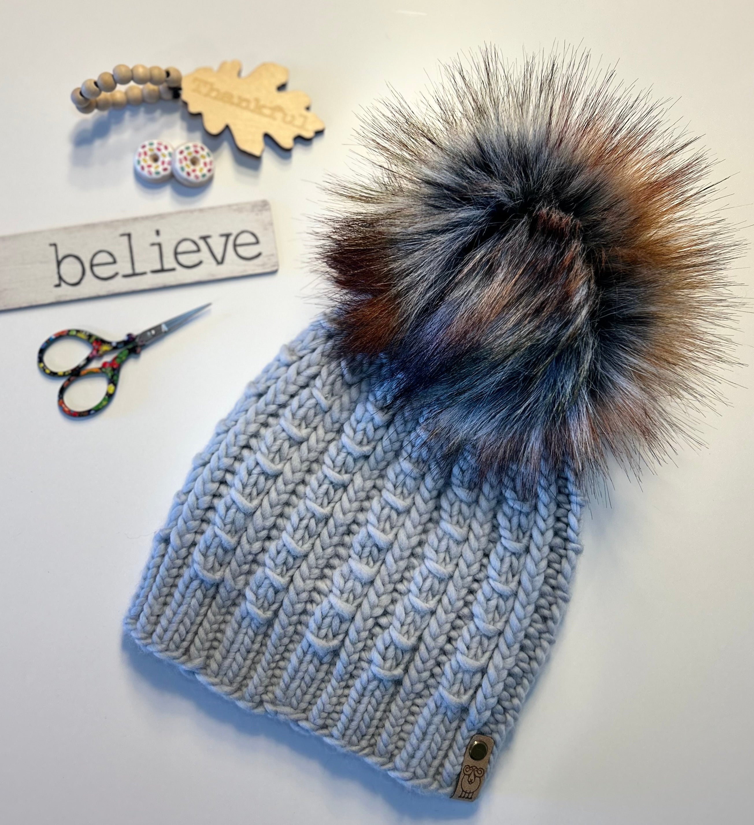 Along Those Lines Beanie Digital Knitting Pattern