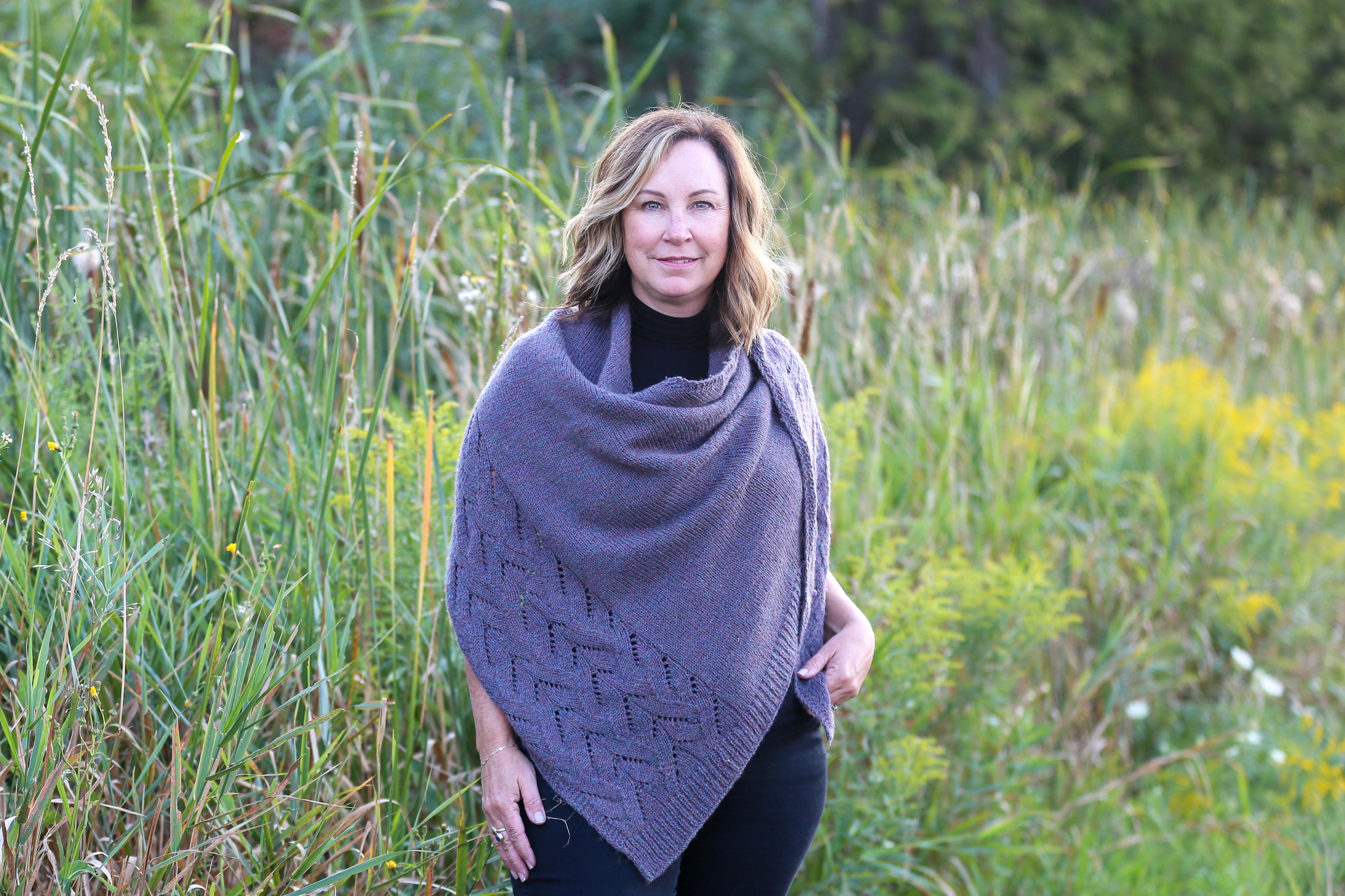 Evening Drift Shawl Digital Knitting Pattern
